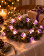 Luces de piedras de amatista, regalo de Navidad