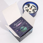 Vela de cristal del zodiaco con pulsera de piedras preciosas - Aquarious
