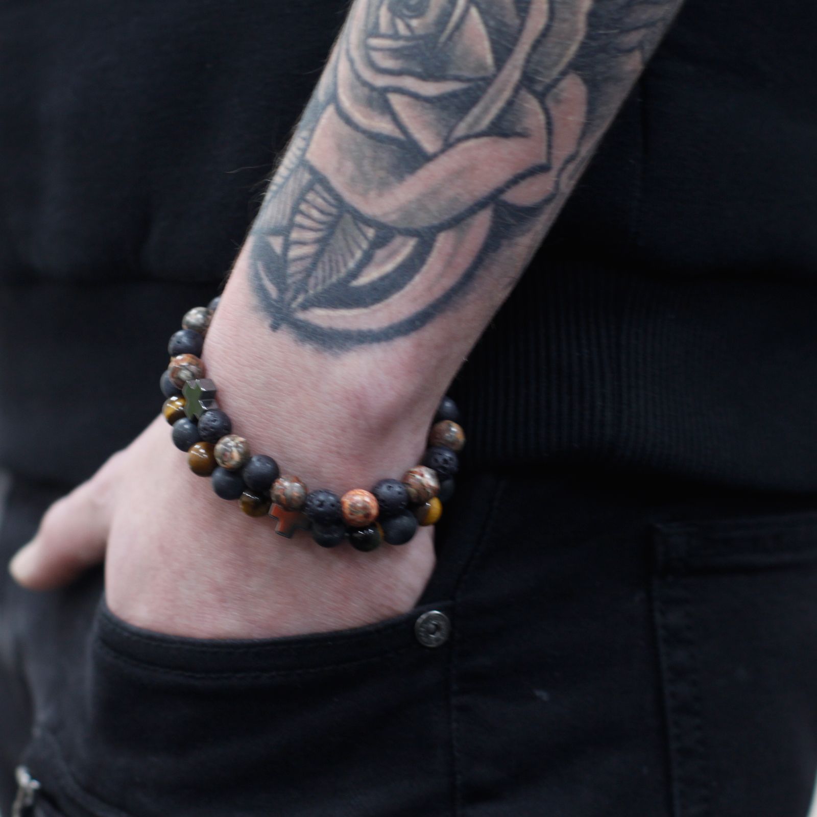 2 Pulseras con Piedras Preciosas - Fuerza