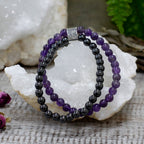Pulsera de Piedras Preciosas Magnéticas - Amatista