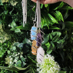 Collar de gemas envueltas en espiral - Opalita en bruto