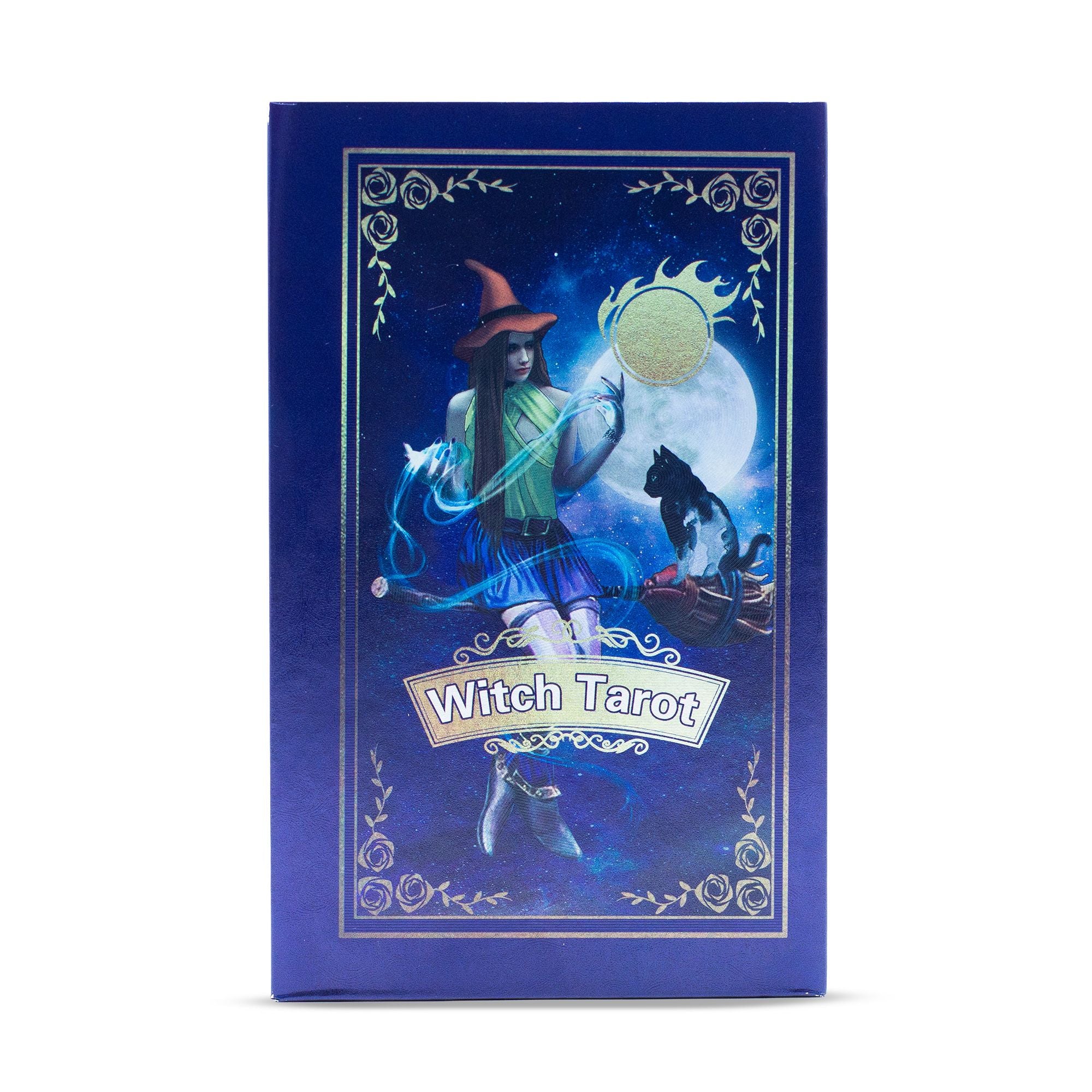 Conjunto de cartas de Tarot con lámina púrpura - Tarot de la Bruja - con folleto