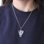 Colgante de Ángel de la Guarda de Piedras Preciosas - Ágata Negra