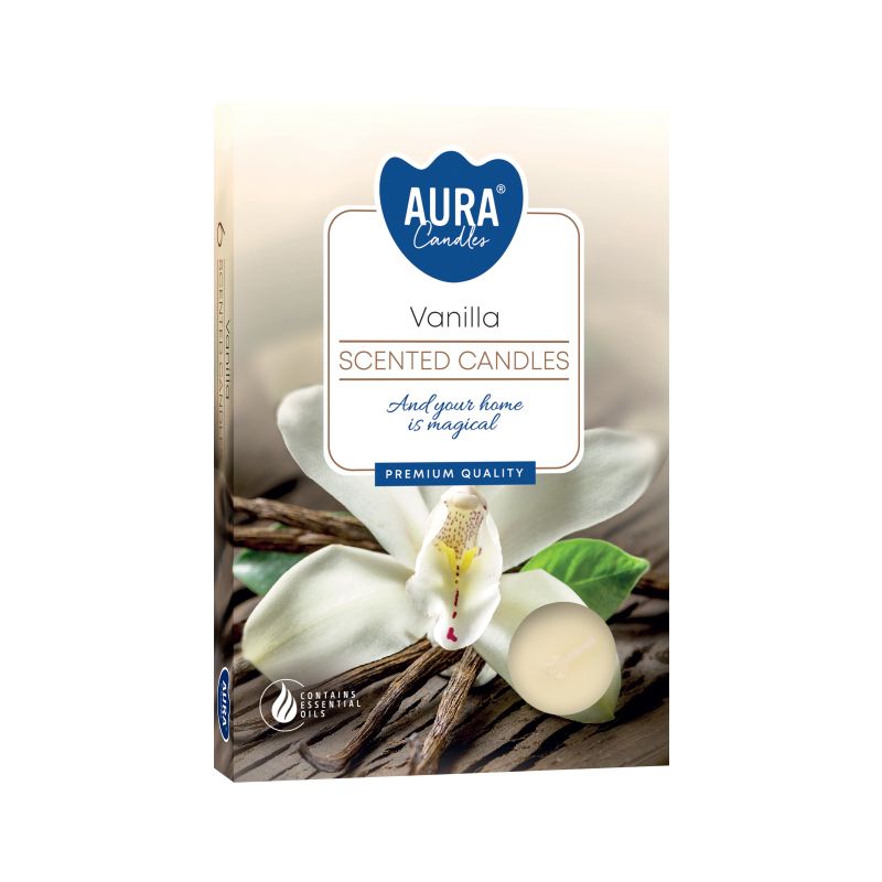 1x Set de 6 Velas de Té Perfumadas - Vainilla