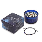 Vela de Cristal del Zodiaco con Pulsera de Piedras Preciosas - Escorpio