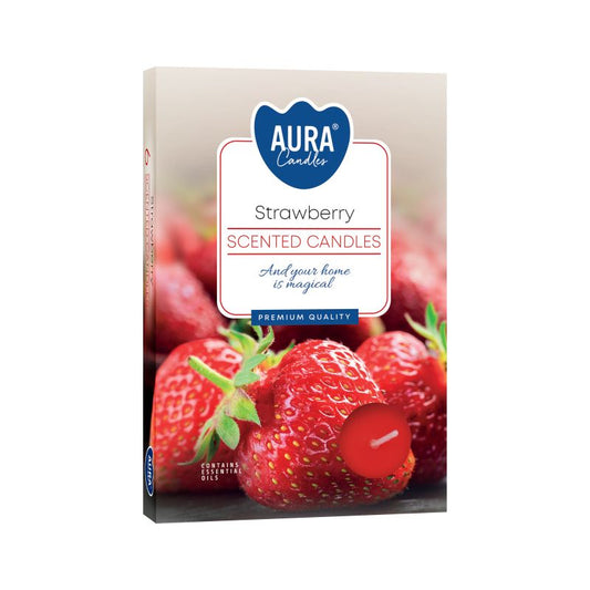 1x Set de 6 Velas de Té Perfumadas - Fresa