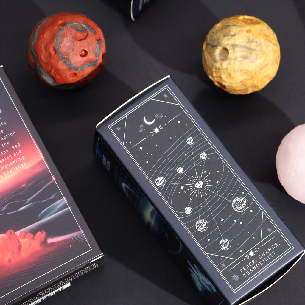 1x Planeta de Jaspe Rojo con Soporte Solar (MARTE) - 40mm