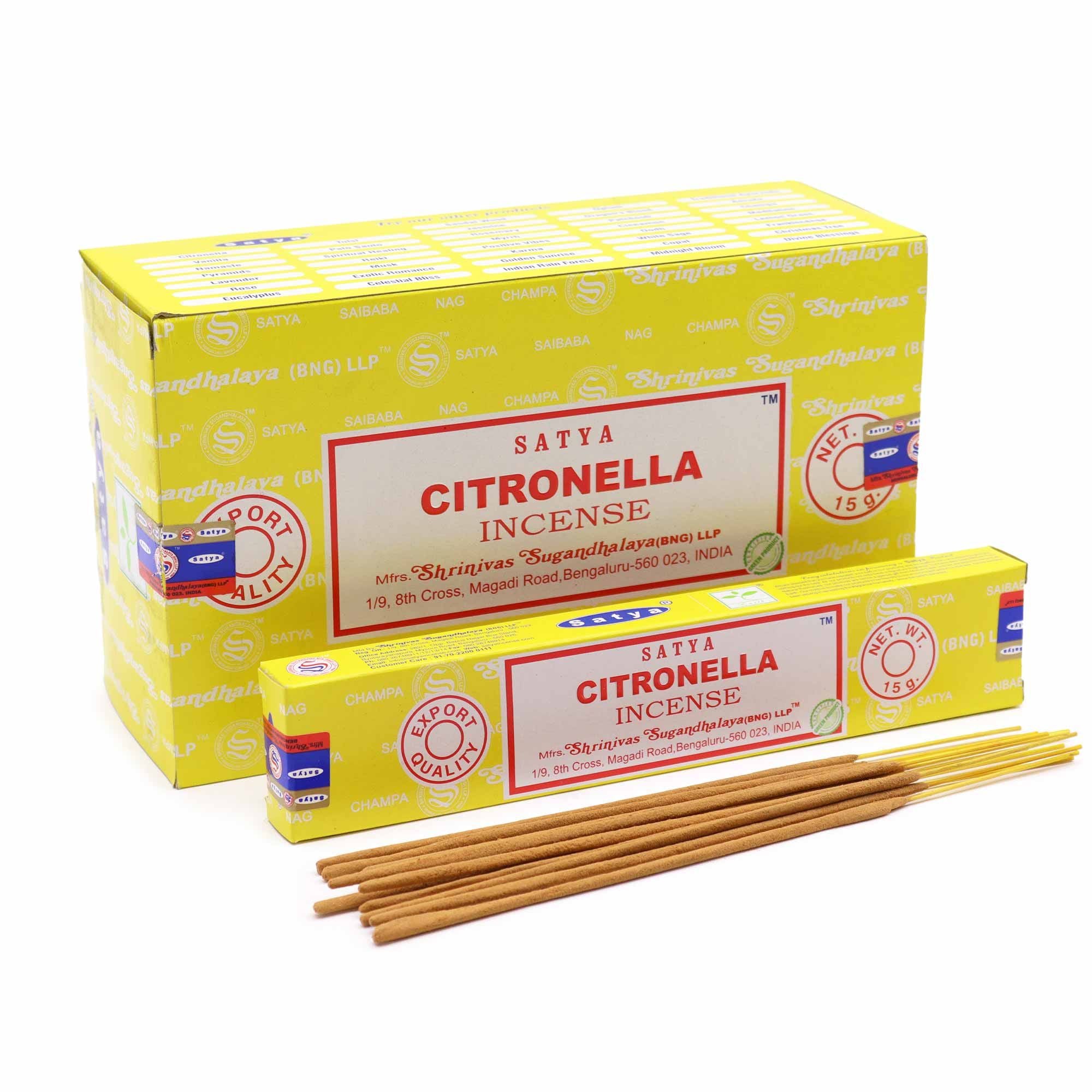 Varillas de Incienso Satya 15gm - Citronela
