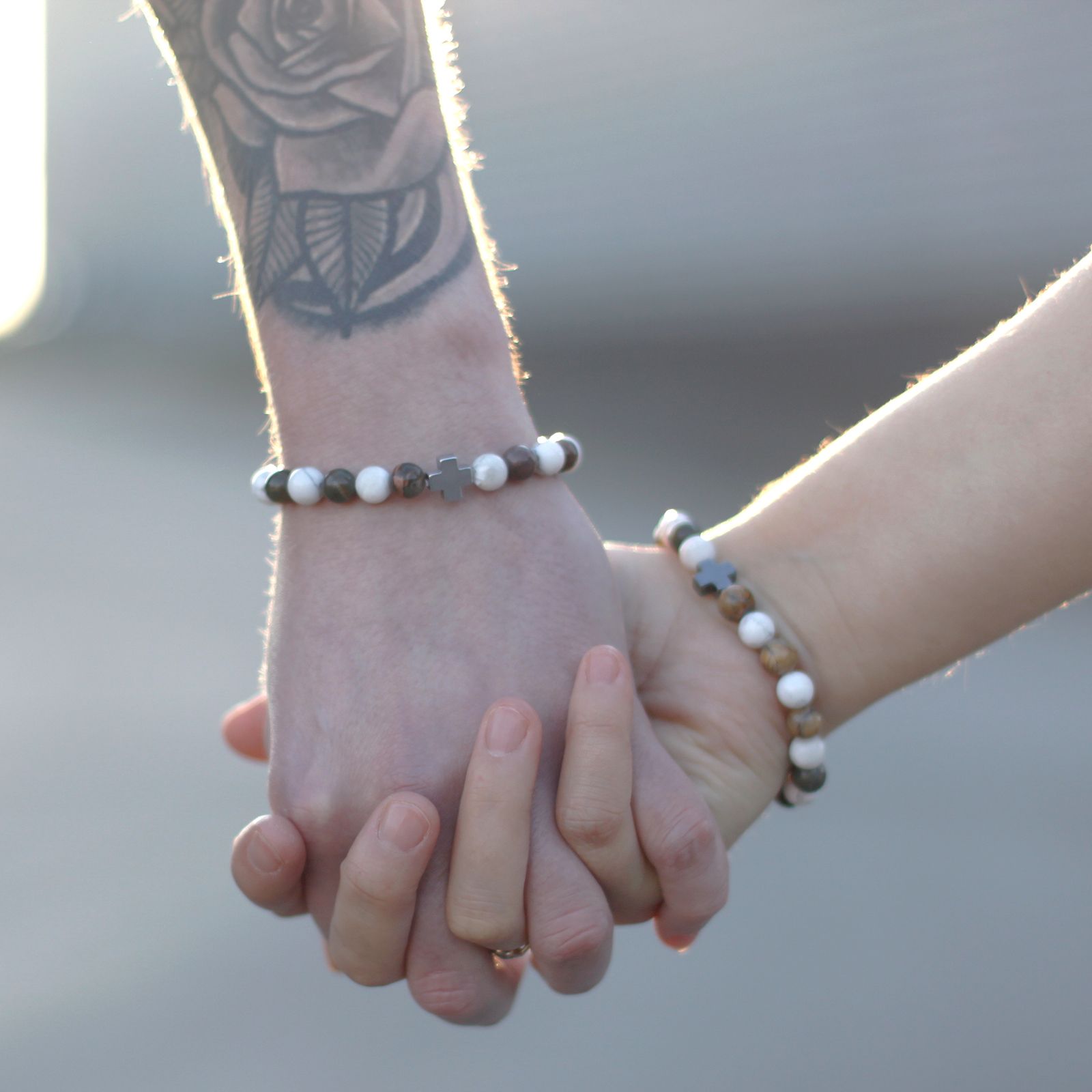 2 Pulseras con Piedras Preciosas - Arco Iris