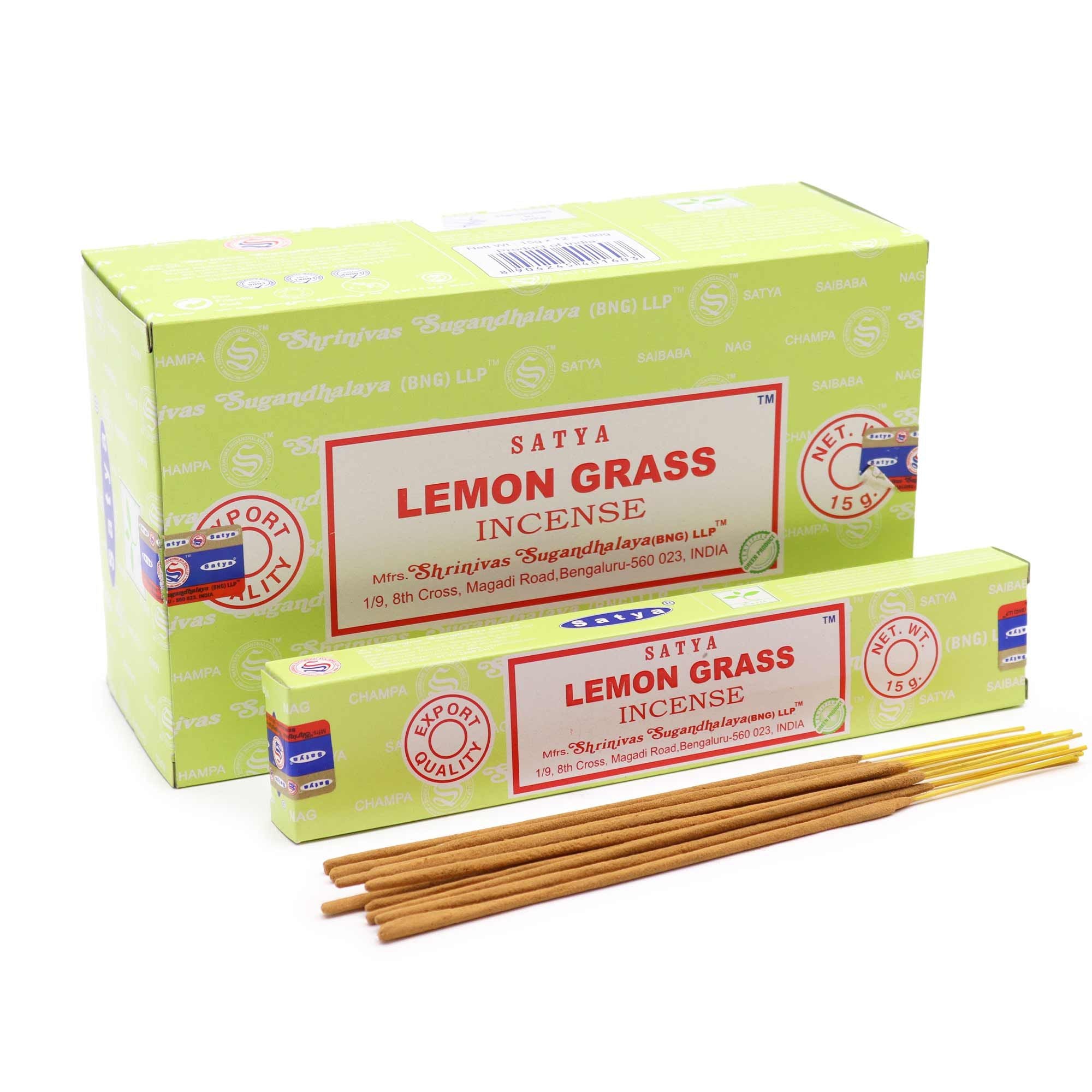 Varillas de Incienso Satya 15gm - La hierba de limón