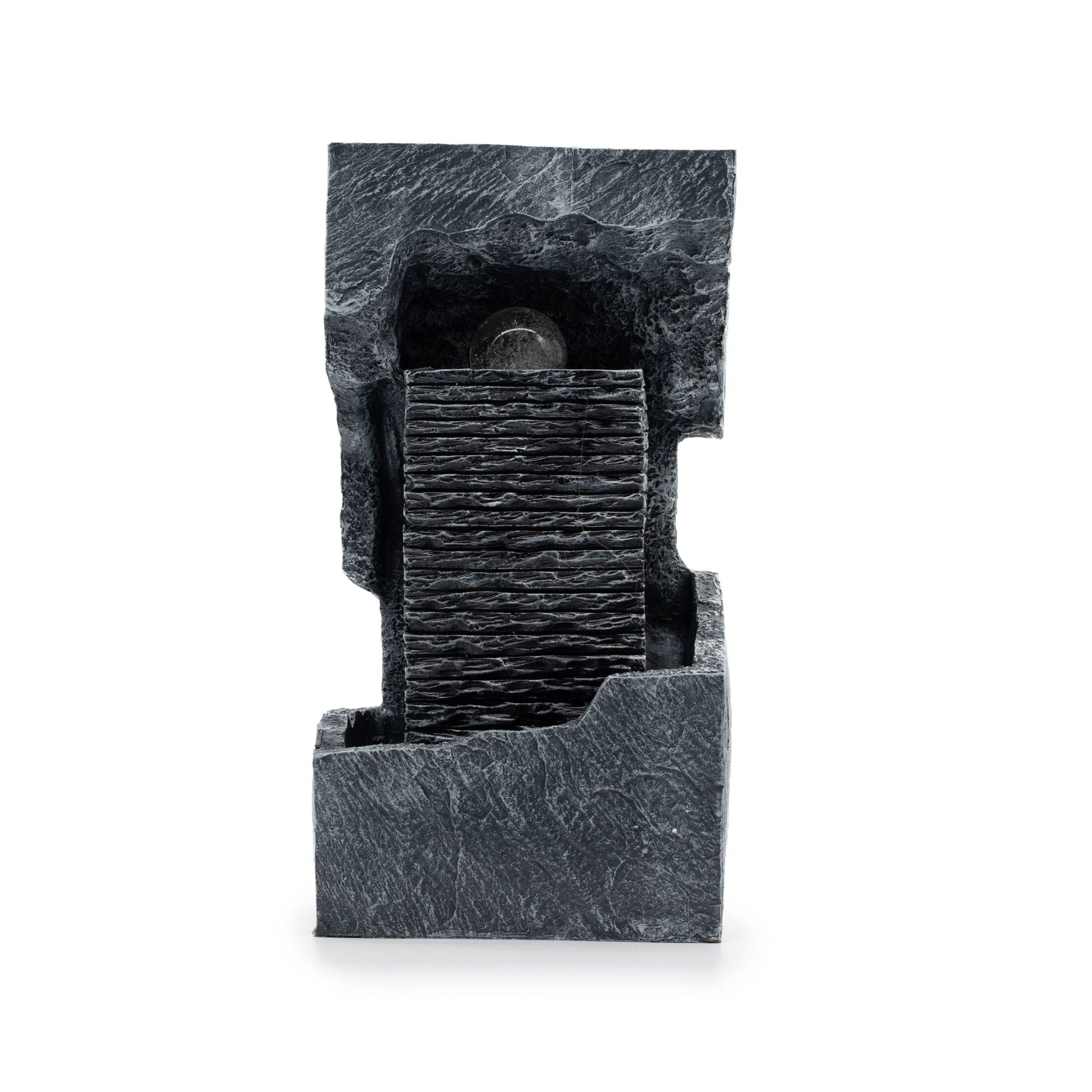 Gran fuente de agua - 24x22x48cm - Bola de cristal que cambia de color en Rock